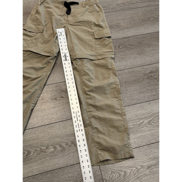 Eddie Bauer Travex Convertible Pants Mens 34 Tan Khaki Zip Off Hiking Cargos - Picture 5 of 7